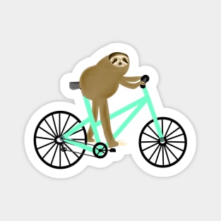 Sloth Riding a Mint Bicycle Sticker